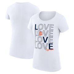 Detroit Tigers G-III 4Her by Carl Banks Women's Super-Slim Fit Lightweight Love Graphic Team T-Shirt Lifestyle