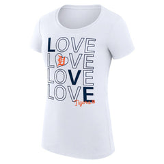Detroit Tigers G-III 4Her by Carl Banks Women's Super-Slim Fit Lightweight Love Graphic Team T-Shirt Lifestyle