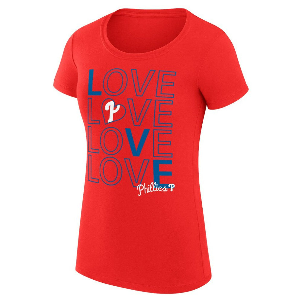 Philadelphia Phillies G-III 4Her by Carl Banks Women's Super-Slim Fit Lightweight Love Graphic Team T-Shirt Online