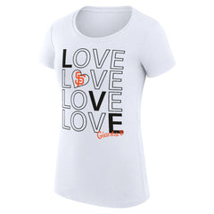 San Francisco Giants G-III 4Her by Carl Banks Women's Super-Slim Fit Lightweight Love Graphic Team T-Shirt discount