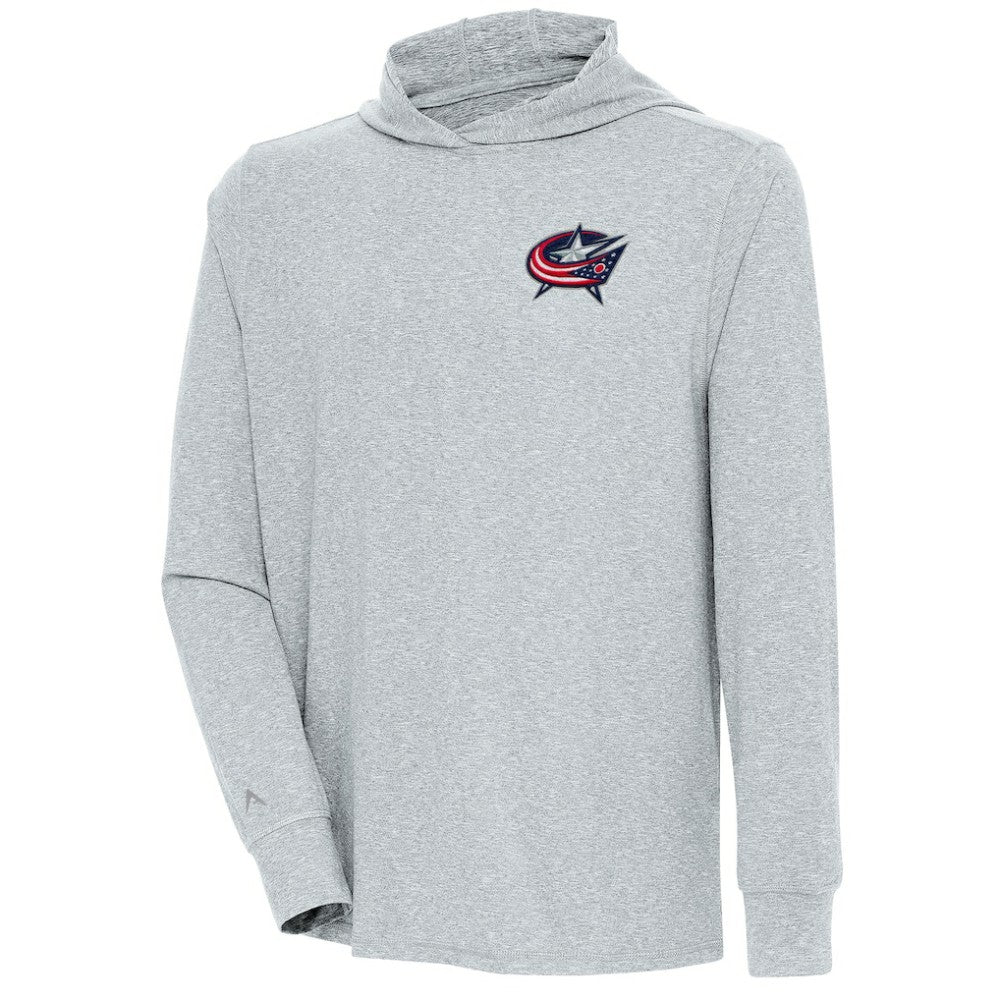 Columbus Blue Jackets - Antigua Saga Pullover Hoodie Heather Gray