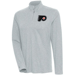 Philadelphia Flyers - Antigua Women's Confront Quarter-Zip Pullover Top Heather Gray