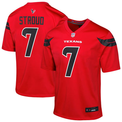 C.J. Stroud Houston Texans Youth Game Jersey - Red | NFL Jerseys