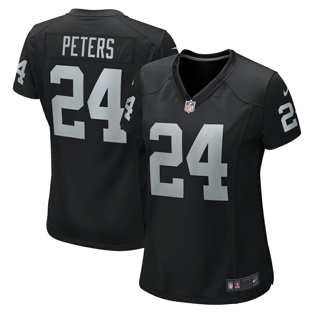 Marcus Peters Las Vegas Raiders Women's Team Game Jersey Black - Nike