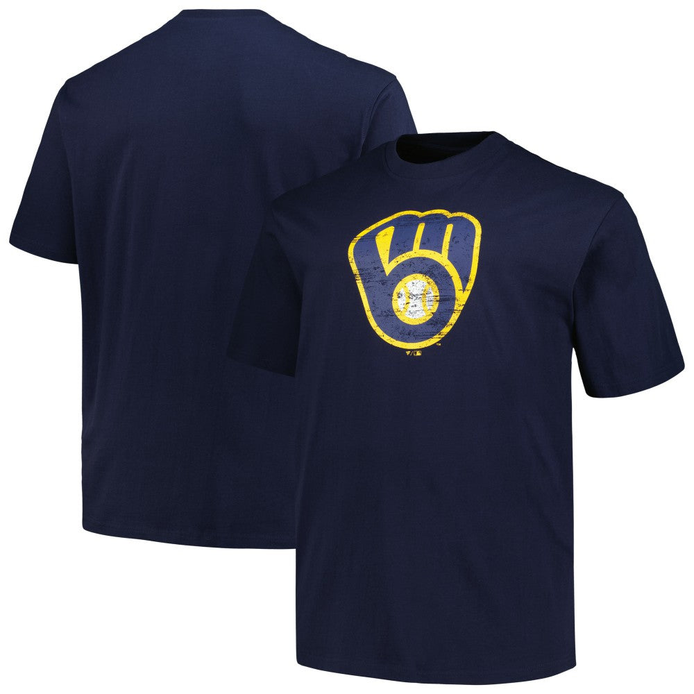 Milwaukee Brewers Profile Big & Tall Primary Logo T-Shirt On Sale
