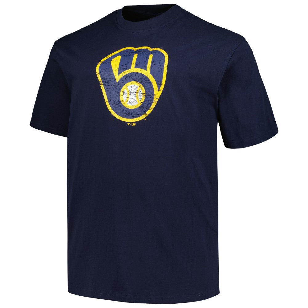 Milwaukee Brewers Profile Big & Tall Primary Logo T-Shirt On Sale