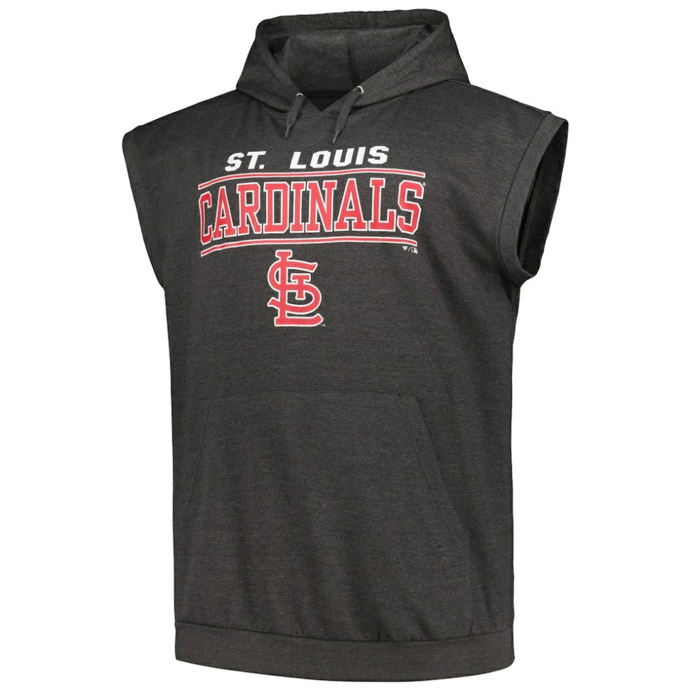 St. Louis Cardinals Profile Big & Tall Muscle Sleeveless Pullover Hoodie On Sale