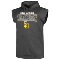 San Diego Padres Profile Big & Tall Muscle Sleeveless Pullover Hoodie Clearance