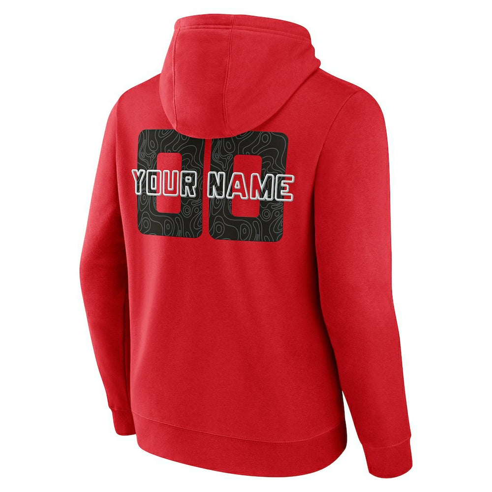 NBA - Chicago Bulls Stellar Personalized Name & Number Pullover Hoodie - Red