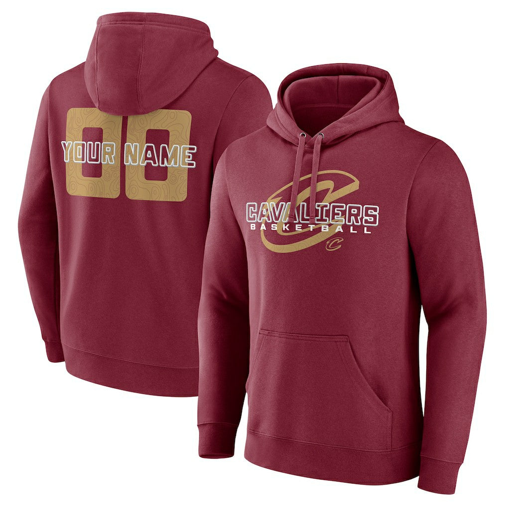NBA - Cleveland Cavaliers Stellar Personalized Name & Number Pullover Hoodie - Wine