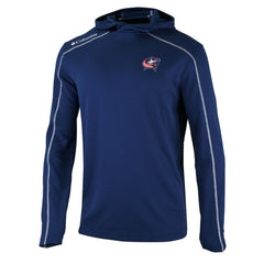Columbus Blue Jackets - Columbia Omni-Wick Shotgun Long Sleeve Hoodie T-Shirt Navy