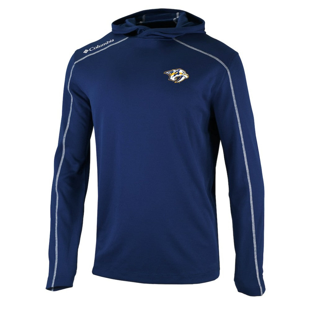 Nashville Predators - Columbia Omni-Wick Shotgun Long Sleeve Hoodie T-Shirt Navy