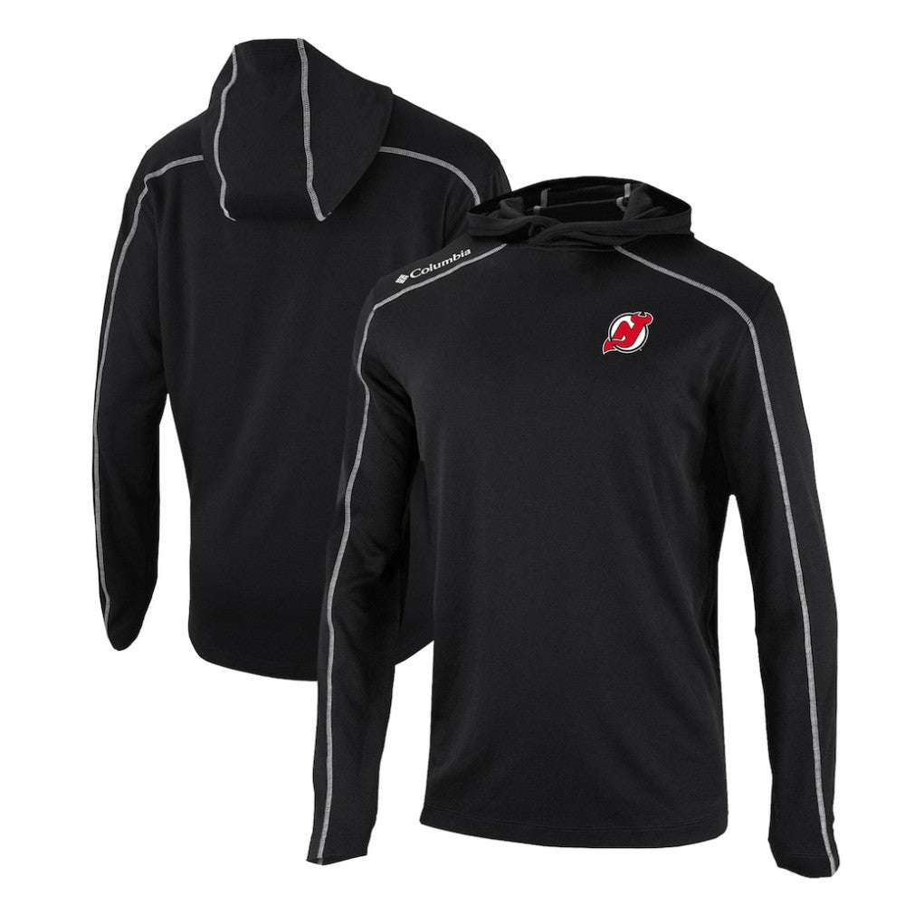 New Jersey Devils - Columbia Omni-Wick Shotgun Long Sleeve Hoodie T-Shirt Black
