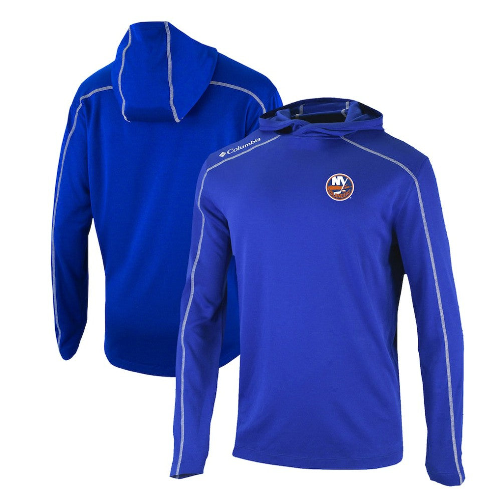 New York Islanders - Columbia Omni-Wick Shotgun Long Sleeve Hoodie T-Shirt Blue