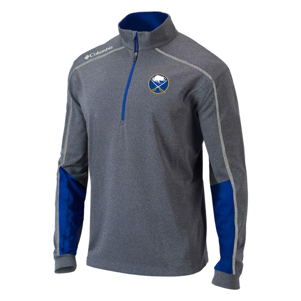 Buffalo Sabres - Columbia Omni-Wick Shotgun 2.0 Quarter-Zip Pullover Top Gray/Blue