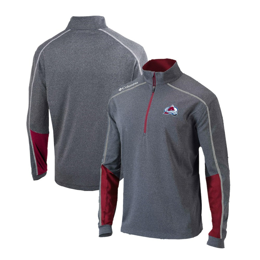 Colorado Avalanche - Columbia Omni-Wick Shotgun 2.0 Quarter-Zip Pullover Top Gray/Purple