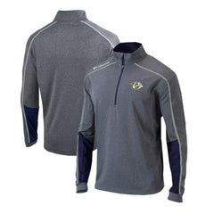 Nashville Predators - Columbia Omni-Wick Shotgun 2.0 Quarter-Zip Pullover Top Gray/Navy