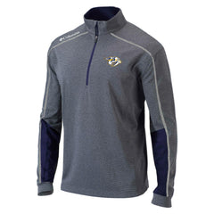 Nashville Predators - Columbia Omni-Wick Shotgun 2.0 Quarter-Zip Pullover Top Gray/Navy