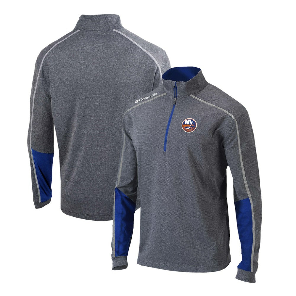 New York Islanders - Columbia Omni-Wick Shotgun 2.0 Quarter-Zip Pullover Top Gray/Blue
