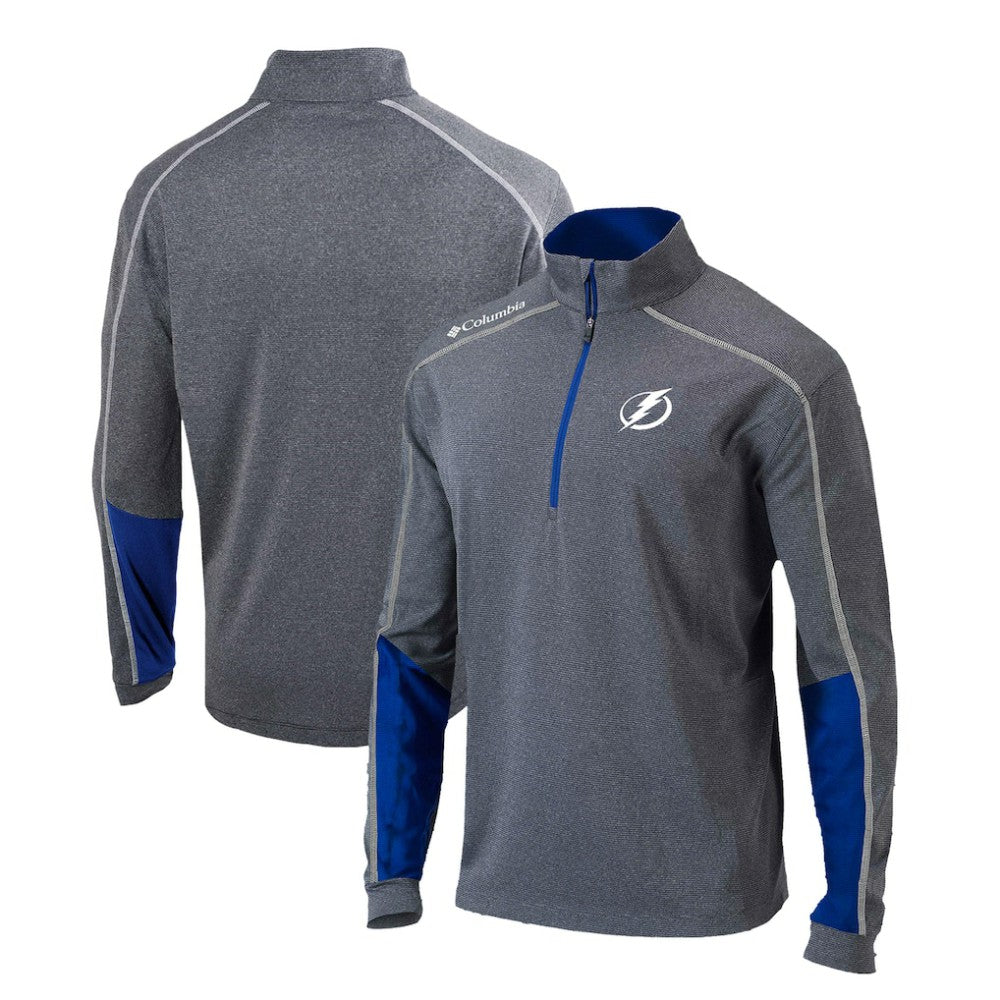 Tampa Bay Lightning - Columbia Omni-Wick Shotgun 2.0 Quarter-Zip Pullover Top Gray/Blue