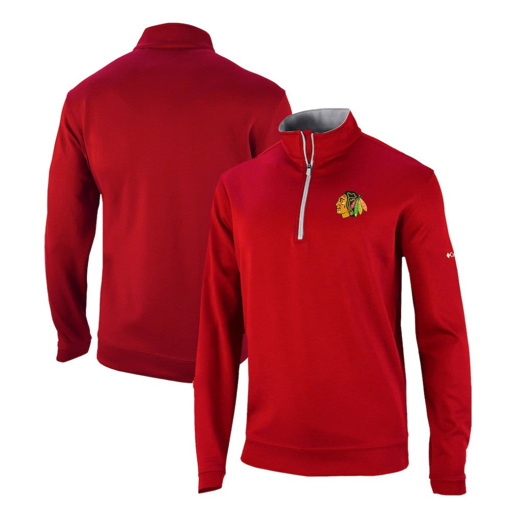 Chicago Blackhawks Columbia Omni-Wick Wickhams Hills Half-Zip Pullover Top Red