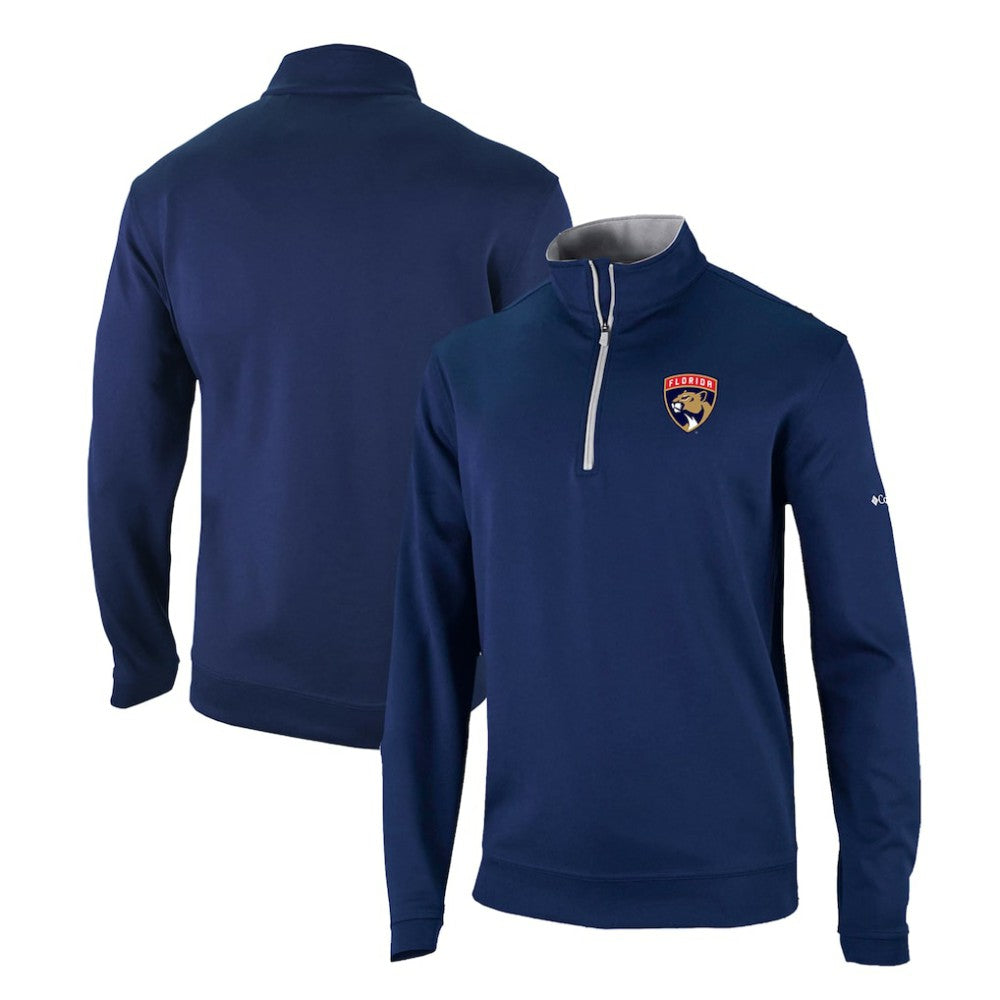 Florida Panthers - Columbia Omni-Wick Wickhams Hills Half-Zip Pullover Top Navy