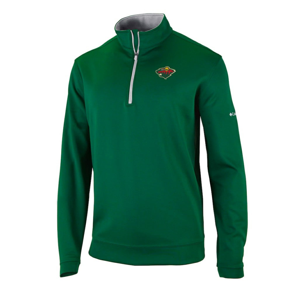 Minnesota Wild - Columbia Omni-Wick Wickhams Hills Half-Zip Pullover Top Green