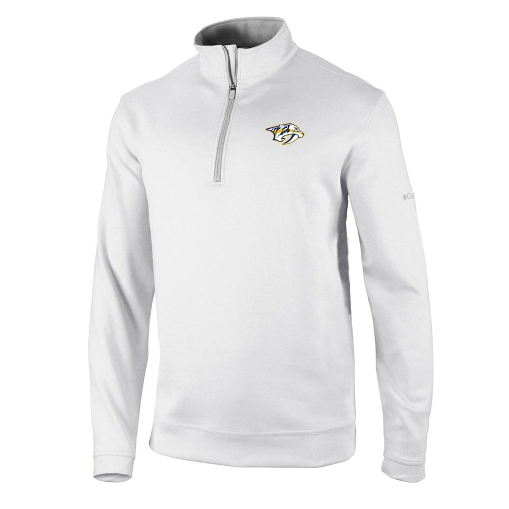 Nashville Predators - Columbia Omni-Wick Wickhams Hills Half-Zip Pullover Top White