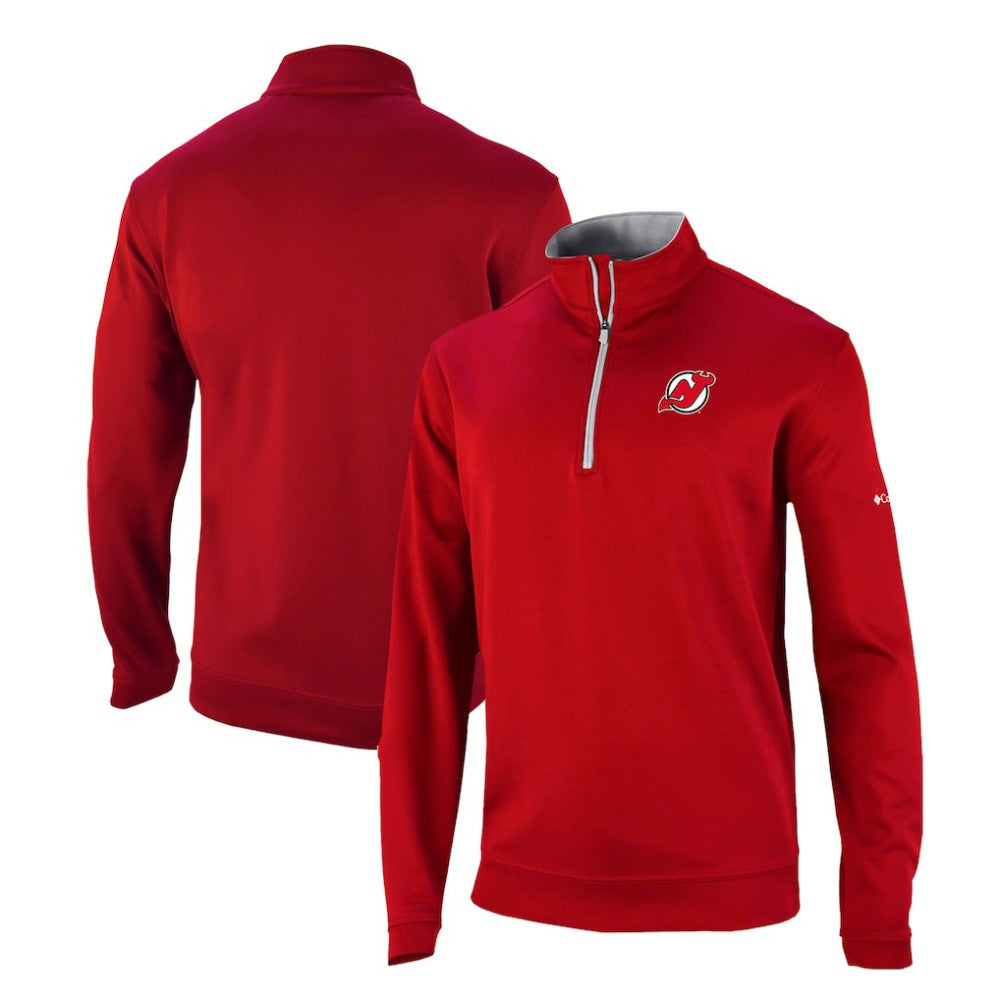 New Jersey Devils - Columbia Omni-Wick Wickhams Hills Half-Zip Pullover Top Red