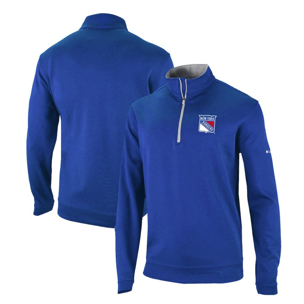 New York Rangers Columbia Omni-Wick Wickhams Hills Half-Zip Pullover Top Blue