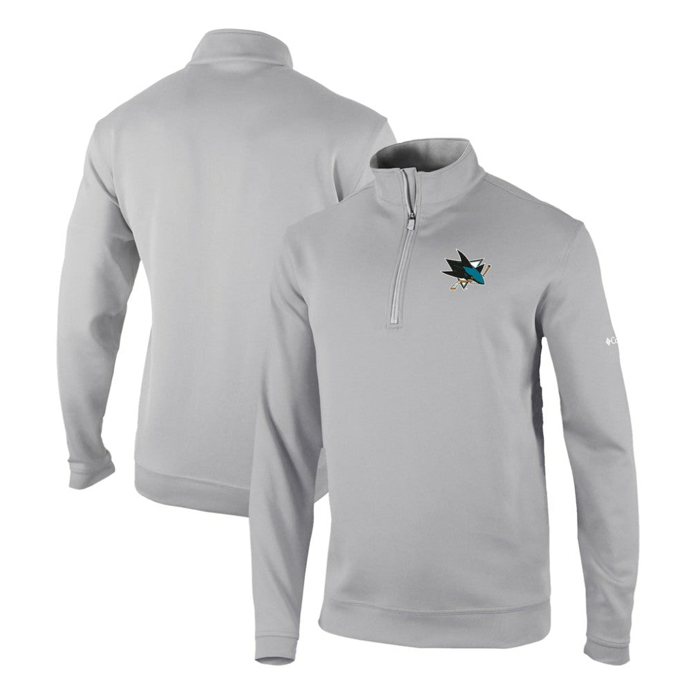 San Jose Sharks - Columbia Omni-Wick Wickhams Hills Half-Zip Pullover Top Gray