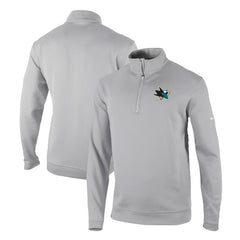San Jose Sharks - Columbia Omni-Wick Wickhams Hills Half-Zip Pullover Top Gray
