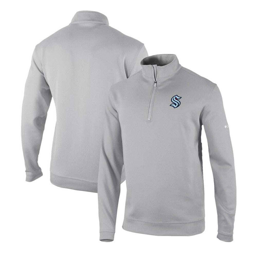 Seattle Kraken Columbia Omni-Wick Wickhams Hills Half-Zip Pullover Top Gray