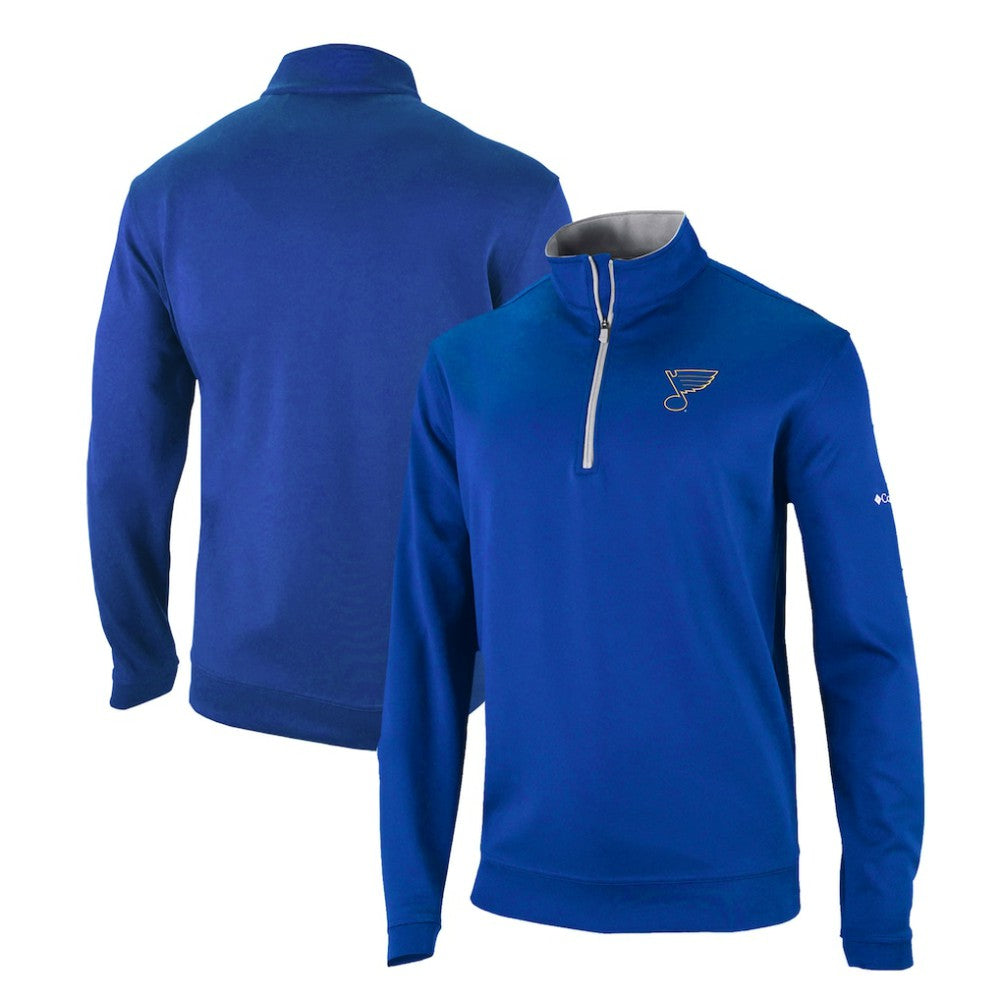 St. Louis Blues - Columbia Omni-Wick Wickhams Hills Half-Zip Pullover Top Blue