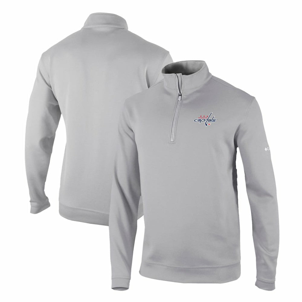 Washington Capitals Columbia Omni-Wick Wickhams Hills Half-Zip Pullover Top Gray