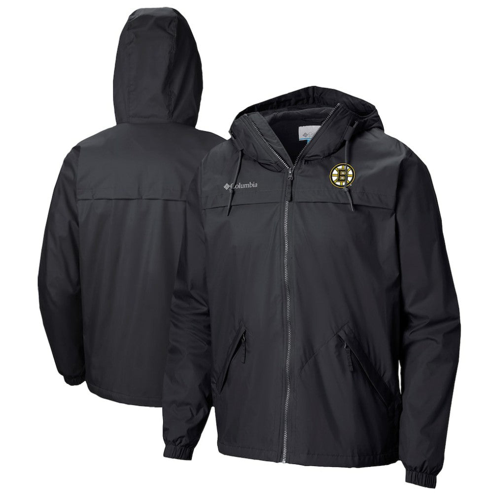 Boston Bruins Columbia Oroville Creek Lightweight Full-Zip Windbreaker Jacket Black