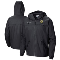 Boston Bruins Columbia Oroville Creek Lightweight Full-Zip Windbreaker Jacket Black