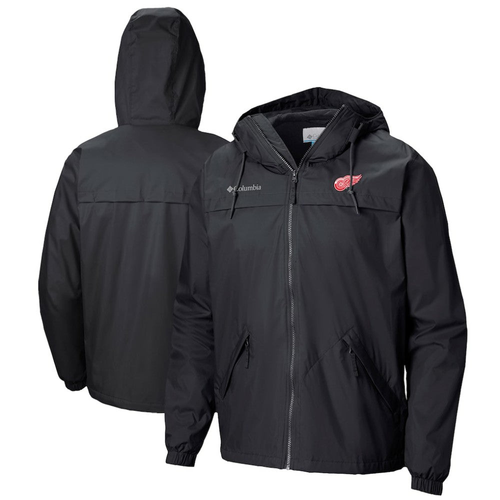 Detroit Red Wings - Columbia Oroville Creek Lightweight Full-Zip Windbreaker Jacket Black