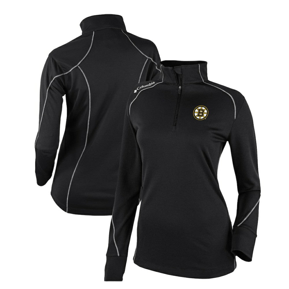 Boston Bruins Columbia Women's Omni-Wick Shotgun 2.0 Quarter-Zip Pullover Top Black