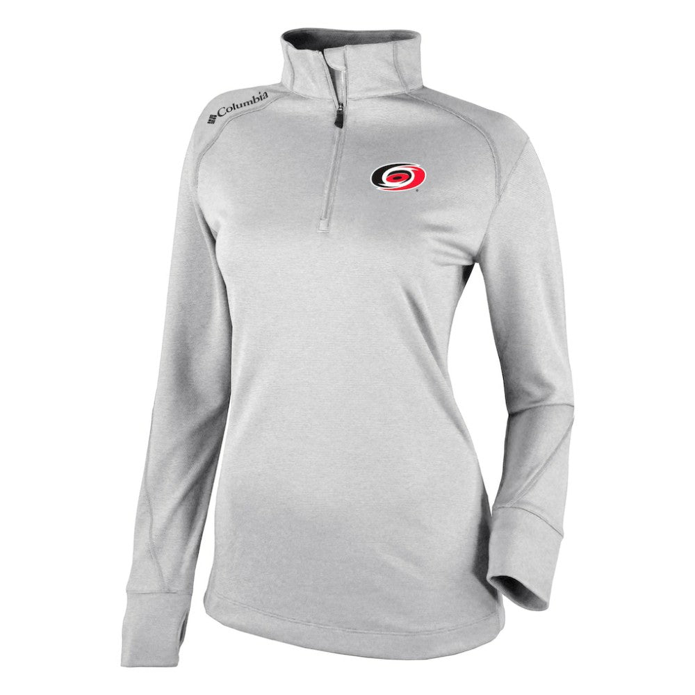 Carolina Hurricanes - Columbia Women's Omni-Wick Shotgun 2.0 Quarter-Zip Pullover Top White