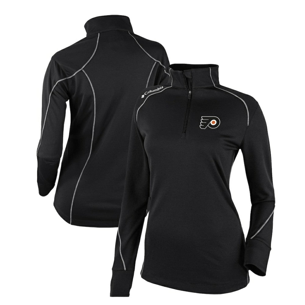 Philadelphia Flyers - Columbia Women's Omni-Wick Shotgun 2.0 Quarter-Zip Pullover Top Black