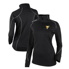 Pittsburgh Penguins Columbia Women's Omni-Wick Shotgun 2.0 Quarter-Zip Pullover Top Black