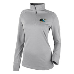 San Jose Sharks - Columbia Women's Omni-Wick Shotgun 2.0 Quarter-Zip Pullover Top Gray