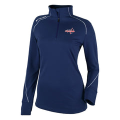 Washington Capitals Columbia Women's Omni-Wick Shotgun 2.0 Quarter-Zip Pullover Top Navy