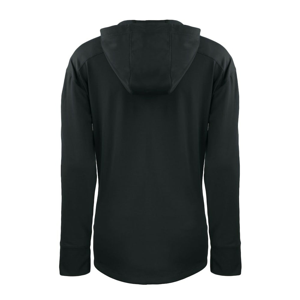 New York Giants Cutter & Buck Women's Helmet Daybreak Eco Recycled Half-Zip Hoodie Black - NFL