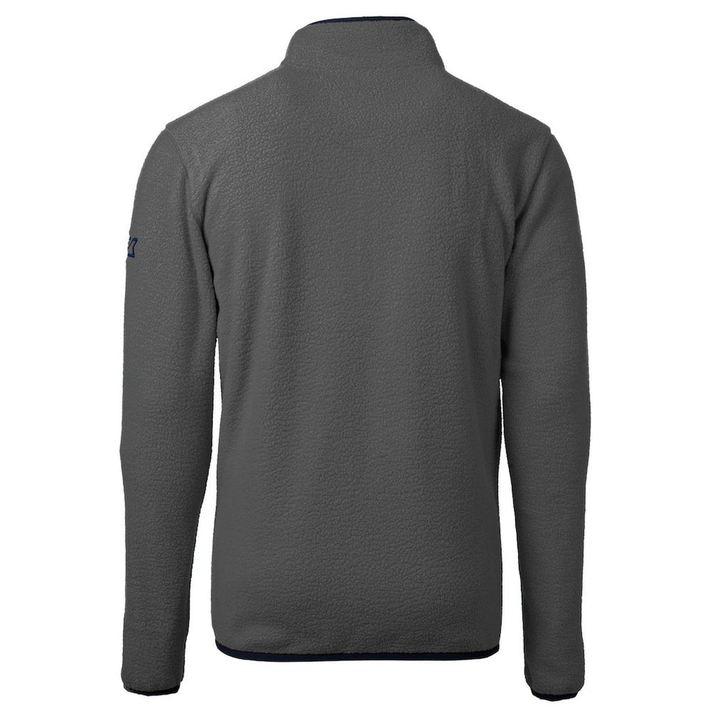Baltimore Ravens Cutter & Buck Helmet Cascade Eco Sherpa Fleece Quarter-Zip Pullover Jacket Gray/Black - NFL