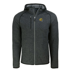 Green Bay Packers Cutter & Buck Helmet Mainsail Sweater-Knit Full-Zip Hoodie Heather Charcoal - NFL