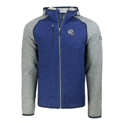 Indianapolis Colts Cutter & Buck Helmet Mainsail Sweater-Knit Full-Zip Hoodie Royal/Heather Gray - NFL