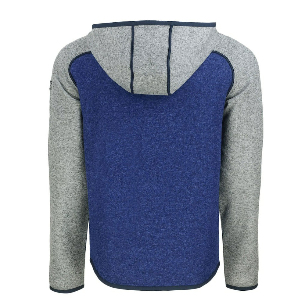 Indianapolis Colts Cutter & Buck Helmet Mainsail Sweater-Knit Full-Zip Hoodie Royal/Heather Gray - NFL