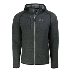 Pittsburgh Steelers Cutter & Buck Helmet Mainsail Sweater-Knit Full-Zip Hoodie Heather Charcoal - NFL